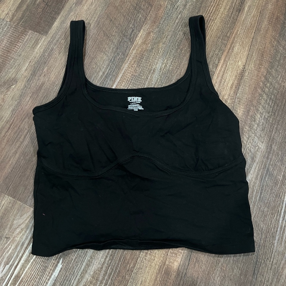 PINK Victoria's Secret Black Tank Top sz Large